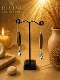 Tigers eye and Turquoise Earrings